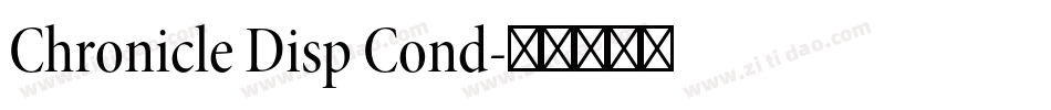 Chronicle Disp Cond字体转换